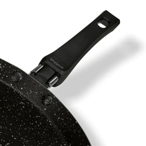 Patelnia do naleśników nieprzywierająca Tadar Amarantina Grey Marble 24 cm indukcja