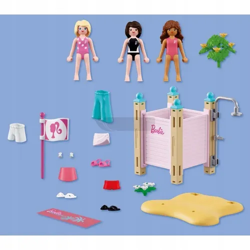 PLAYMOBIL x BARBIE 72124 Stylizacje plażowe, zestaw dla dzieci +4 lata