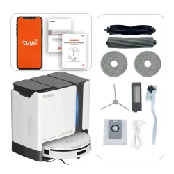 Robot sprzątający COBBO Pro 28 3D Ultra Funkcja mopowania Stacja oczyszczająca Tworzenie mapy pomieszczenia 68dB Funkcje AI