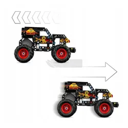 KLOCKI LEGO TECHNIC 42219 Monster Jam Grave Digger Ogień i lód, zestaw +7
