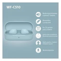 Słuchawki bezprzewodowe Sony WF-C510 Dokanałowe Bluetooth 5.3 Niebieski