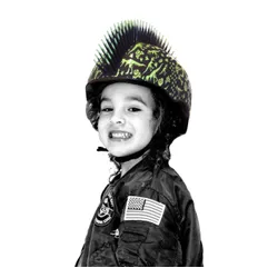 Kask rowerowy RASKULLZ T-Rex Bonez Mohawk Czarno-zielony dla Dzieci (rozmiar S)