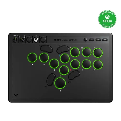 Kontroler 8BitDo All-Button Arcade Controller do PC, Xbox Bezprzewodowy Czarny