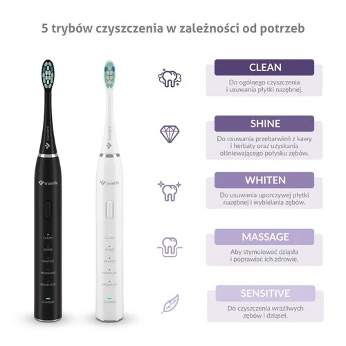 Szczoteczka soniczna TRUELIFE SonicBrush Clean30 (2 sztuki)