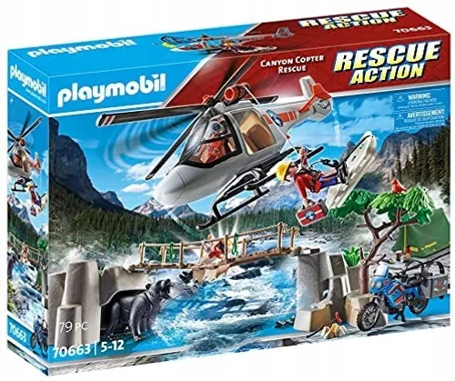 Миссия вертолета Playmobil 70663 в каньоне