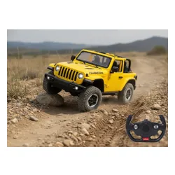 Zdalnie sterowany samochód COIL auto RC pilot duży JEEP Wrangler RS skala 1:14 żółty