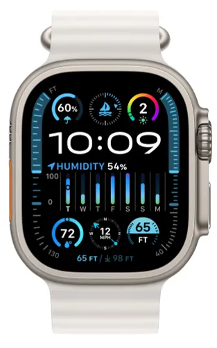 Apple Watch Ultra 2 GPS + Cellular 49mm koperta tytanowa + opaska Ocean (biały) (CPO)
