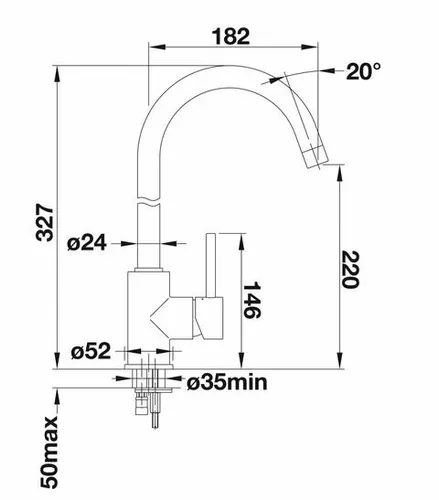 Bateria BLANCO Mida 517742 Chrom