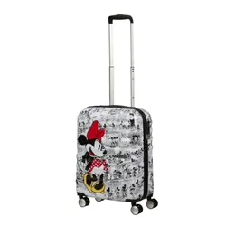 Walizka kabinowa American Tourister Wavebreaker Disney - Minnie comics white