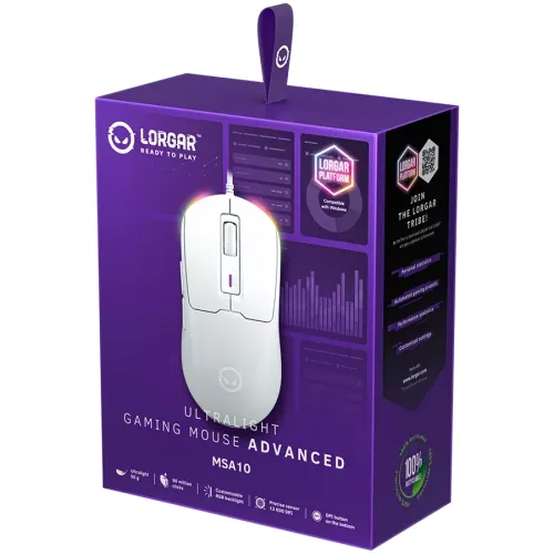 Myszka gamingowa Lorgar MSA10 RGB Biały