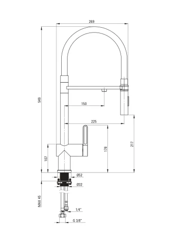 Bateria Deante Magnetic BRM_R75M Złoty/Czarny