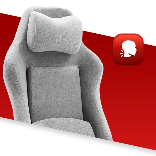 Fotel gamingowy HELL'S CHAIR HC 1009 Biało-szary