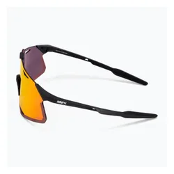 Okulary przeciwsłoneczne 100% Hypercraft matte black/hiper red multilayer mirror