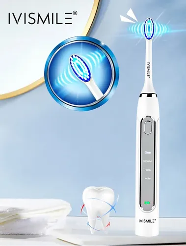 Szczoteczka soniczna IVISMILE 03TB Biały (ze światłem UV usuwającym przebarwienia)