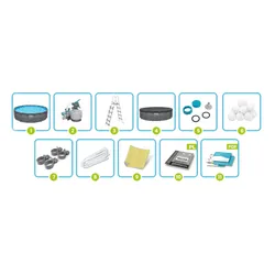 Basen stelażowy Bestway 561KC ogrodowy całoroczny 549x132cm APX zestaw 11w1