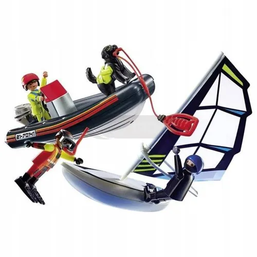 PLAYMOBIL 70141 PONTON RATOWNICZY Z PSEM