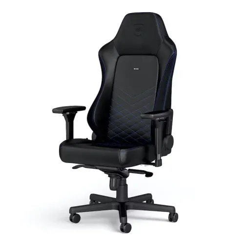 Fotel Noblechairs HERO Black Blue Gamingowy do 150kg Skóra ECO Czarno-niebieski