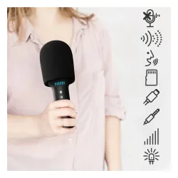 Mikrofon z głośnikiem Bluetooth Forever BMS-500 5W Czarny