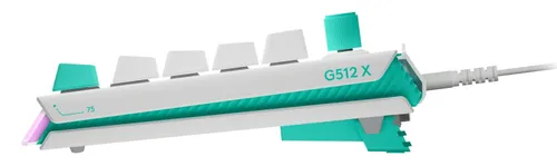 Klawiatura gamingowa Logitech G512 X 75 przewodowa magnetyczno-mechaniczna podświetlana biała