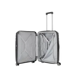 Travelite Elvaa Trolley M-black Orta Genişletilebilir Bavul