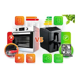 Air Fryer Frytkownica beztłuszczowa BERDSEN BD-663 11.6l z podwójnym koszem i okienkiem do obserwacji postępów gotowania