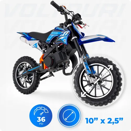 Cross spalinowy dla dzieci 49CC motocykl na akumulator e-start LED 35km/h