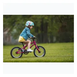 Kask rowerowy dziecięcy Hornit Flaming blue/pink