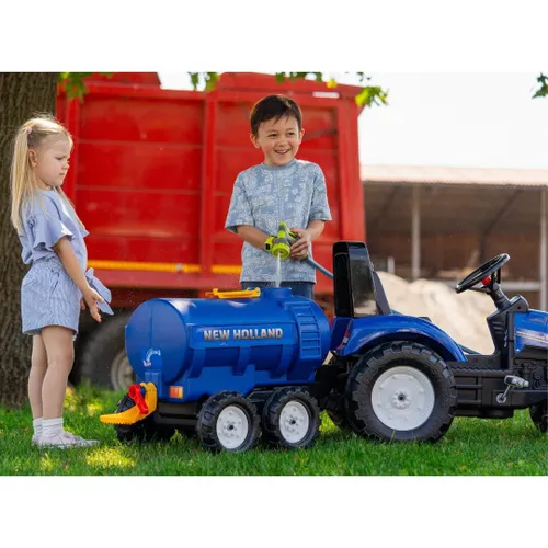 Falk Przyczepa Cysterna Beczkowóz Z Kranem New Holland Niebieska 3-7 Lat
