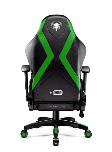 Fotel Diablo Chairs X-Horn 2.0 Normal Size Gamingowy do 160kg Skóra ECO Czarno-zielony