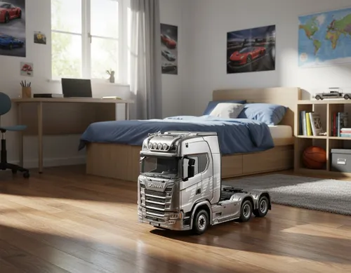 Zdalnie sterowany samochód COIL ciężarówka SCANIA 770S TIR RC 1:10 na pilota srebrna