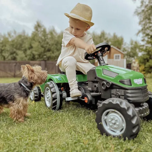 Woopie Traktor na Pedały Farmer GoTrac MAXI z Przyczepą Ciche Koła