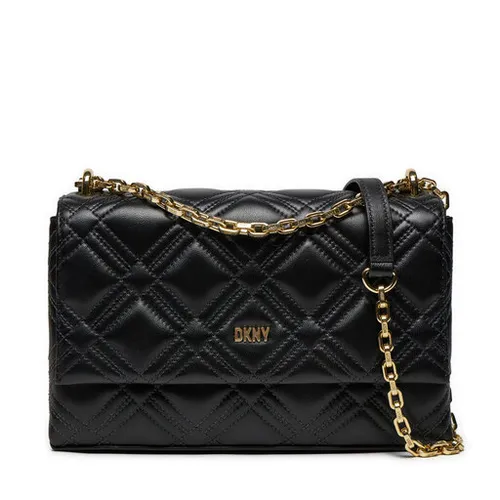 Geantă de mână DKNY Evon cu clapă R413BC66 Negru