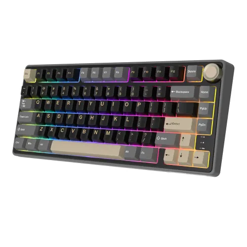 Klawiatura mechaniczna Royal Kludge RK-R75 Phantom Silver Switch Czarno-Szary