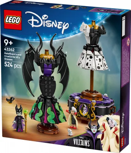 LEGO Klocki Disney 43262 Suknie Diaboliny i Cruelli De Mon