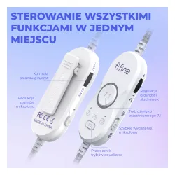 Słuchawki przewodowe z mikrofonem Fifine AmpliGame H16 Nauszne Biały
