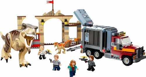 Конструктор Lego Jurassic World побег тиранозавра и атрокираптора (76948)