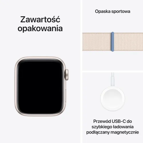 Apple Watch SE GPS 40 мм алюминиевый лунный светящийся / лунный светящийся спортивный браслет