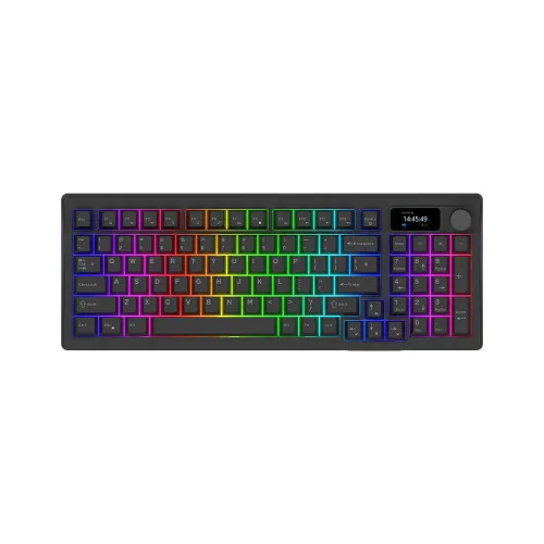 Klawiatura gamingowa Aqirys Atria AQIRYS White Linear przewodowa mechaniczna podświetlana czarna