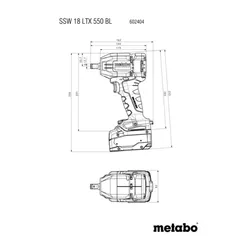 Klucz udarowy Metabo SSW 18 LTX 550 BL metaBOX 145
