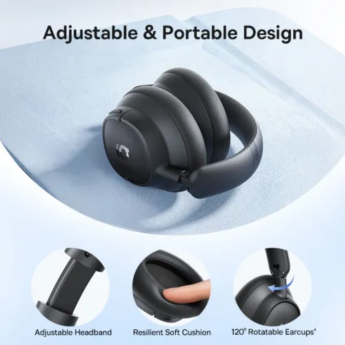Słuchawki bezprzewodowe Baseus BH1 NC Nauszne Bluetooth 6.0 Czarny