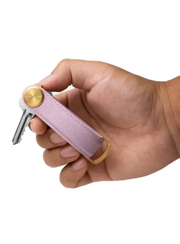 Skórzane etui organizer na klucze Orbitkey Key Organiser Pro Saffiano Leather - lilac