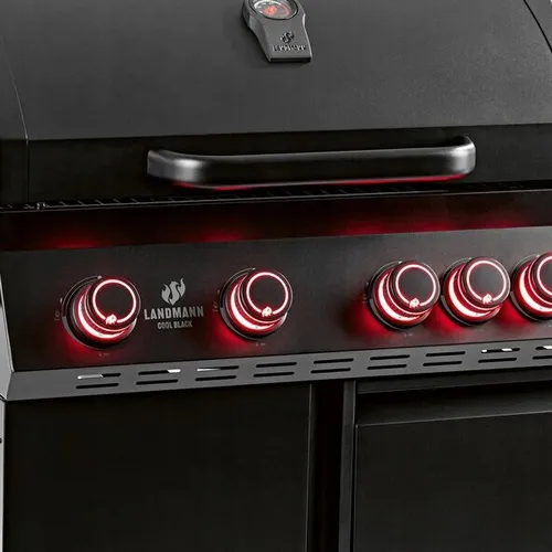 Grill Gazowy Landmann Cool Black 4.1 Maxx 4+1 Palniki Żeliwny Ruszt