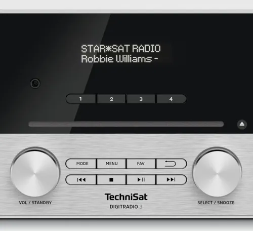 Radioodbiornik TechniSat DigitRadio 3 Radio FM DAB+ Bluetooth Biały