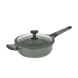 Patelnia nieprzywierająca z pokrywką STARKE PRO VIRIDI DEEP 24 cm