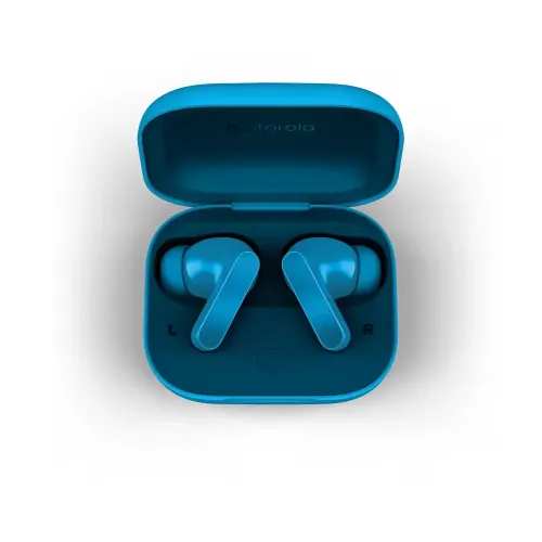 Słuchawki bezprzewodowe Motorola Moto Buds Bass Blue Jewel Dokanałowe Bluetooth 5.3 Niebieski