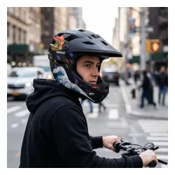 Kask KAMIKAZE Ronin Czarny Full Face (rozmiar M)
