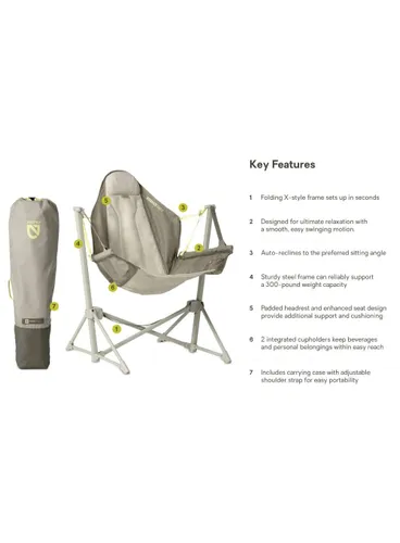 Krzesło turystyczne Nemo Stargaze™ EVO-X Folding Reclining Camp Chair - smokey olive