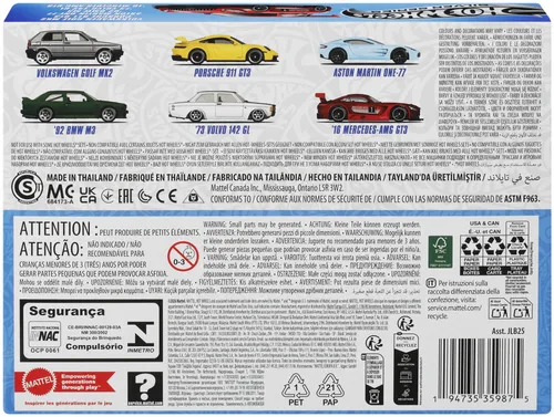 Zestaw pojazdów Hot Wheels Silver Series Euro Style JLB25 (6 szt.)