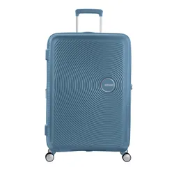 American Tourister Soundbox-stone blue Büyük Genişletilebilir Bavul