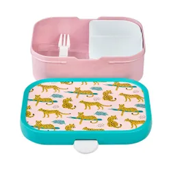 Zestaw dziecięcy bidon i lunchbox Campus Mepal - leopard